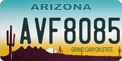 AZ license plate AVF8085