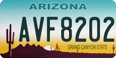 AZ license plate AVF8202