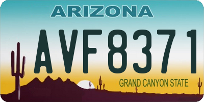 AZ license plate AVF8371