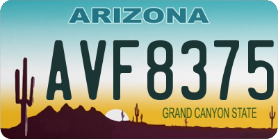 AZ license plate AVF8375