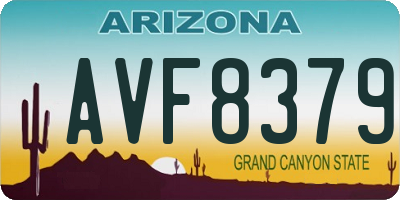 AZ license plate AVF8379