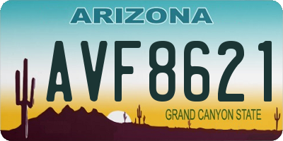 AZ license plate AVF8621