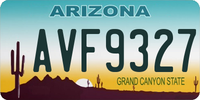 AZ license plate AVF9327