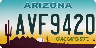 AZ license plate AVF9420