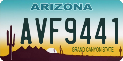 AZ license plate AVF9441