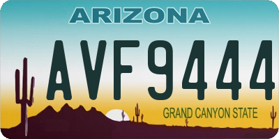 AZ license plate AVF9444