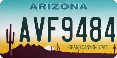 AZ license plate AVF9484