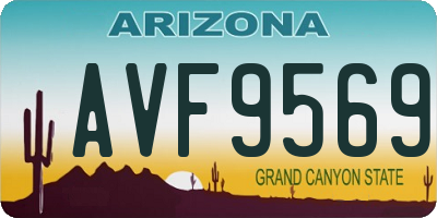 AZ license plate AVF9569