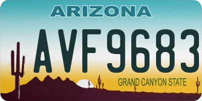 AZ license plate AVF9683