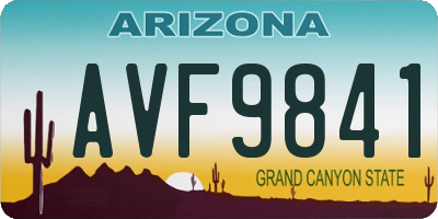 AZ license plate AVF9841