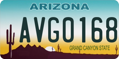 AZ license plate AVG0168