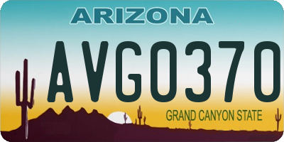 AZ license plate AVG0370