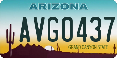 AZ license plate AVG0437