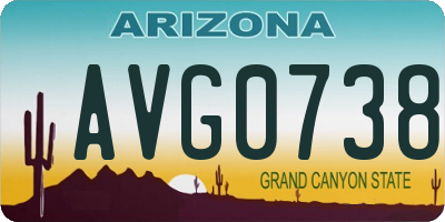 AZ license plate AVG0738