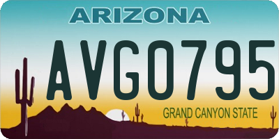 AZ license plate AVG0795