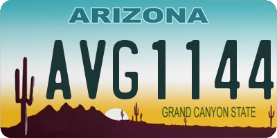 AZ license plate AVG1144