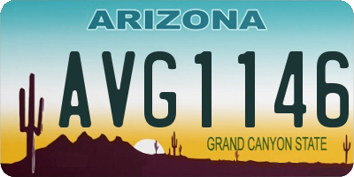 AZ license plate AVG1146
