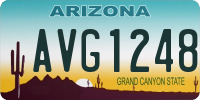 AZ license plate AVG1248