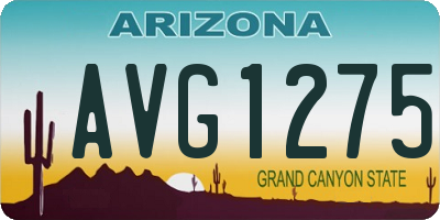 AZ license plate AVG1275