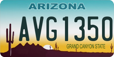 AZ license plate AVG1350
