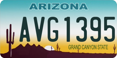 AZ license plate AVG1395