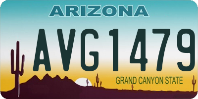 AZ license plate AVG1479