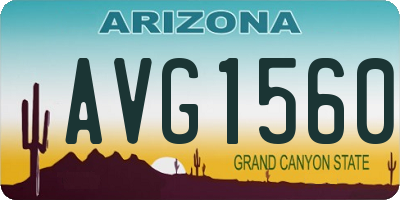 AZ license plate AVG1560