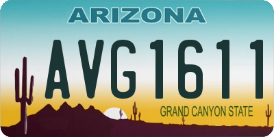 AZ license plate AVG1611