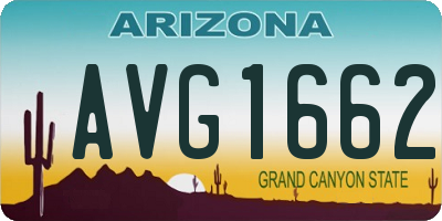 AZ license plate AVG1662