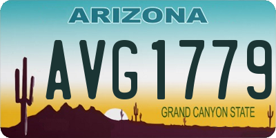 AZ license plate AVG1779
