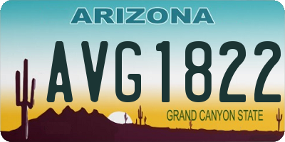 AZ license plate AVG1822
