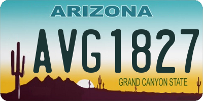 AZ license plate AVG1827