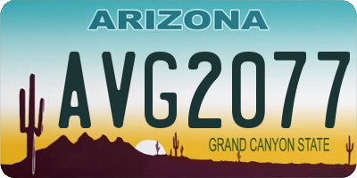 AZ license plate AVG2077