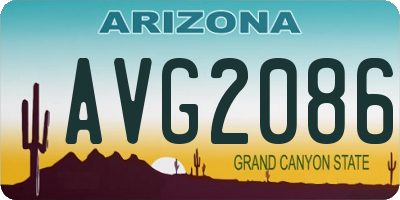 AZ license plate AVG2086