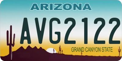 AZ license plate AVG2122