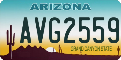 AZ license plate AVG2559