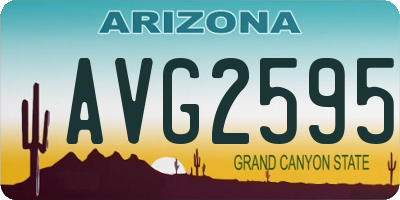 AZ license plate AVG2595