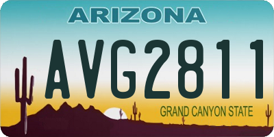 AZ license plate AVG2811