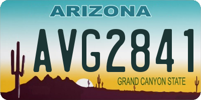 AZ license plate AVG2841