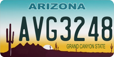 AZ license plate AVG3248