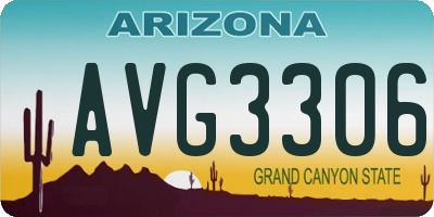 AZ license plate AVG3306