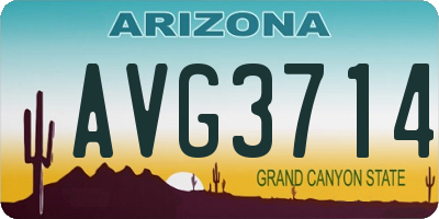 AZ license plate AVG3714
