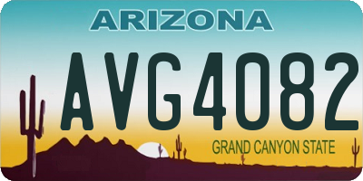 AZ license plate AVG4082