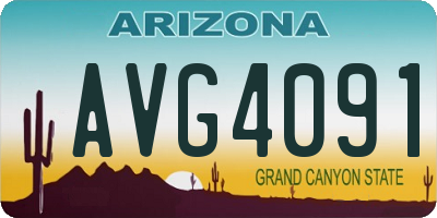 AZ license plate AVG4091