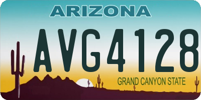 AZ license plate AVG4128