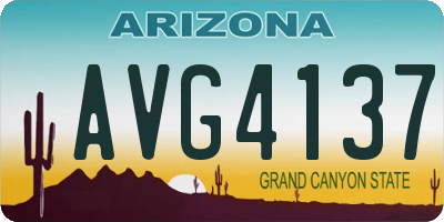 AZ license plate AVG4137