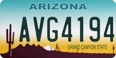AZ license plate AVG4194