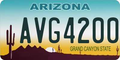 AZ license plate AVG4200