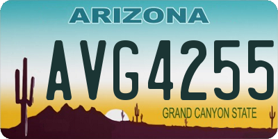 AZ license plate AVG4255