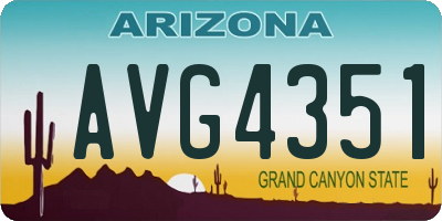 AZ license plate AVG4351